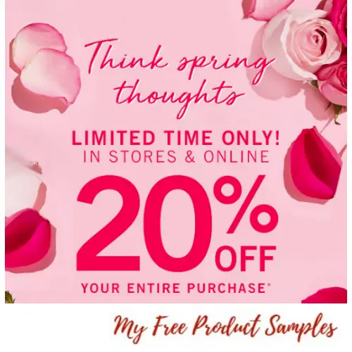 Bath Body Works 20 Off Storewide Myfreeproductsamplescom